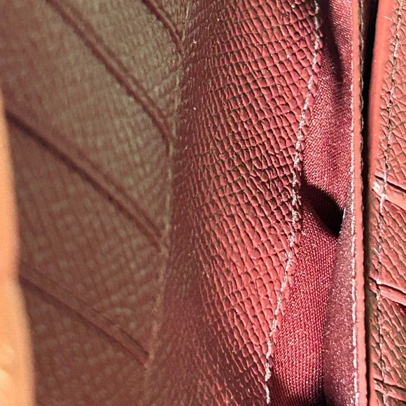 Coach Orange Pebbled Leather Women's Trifold Wallet 8” x 4.5” - Picture 11 of 14